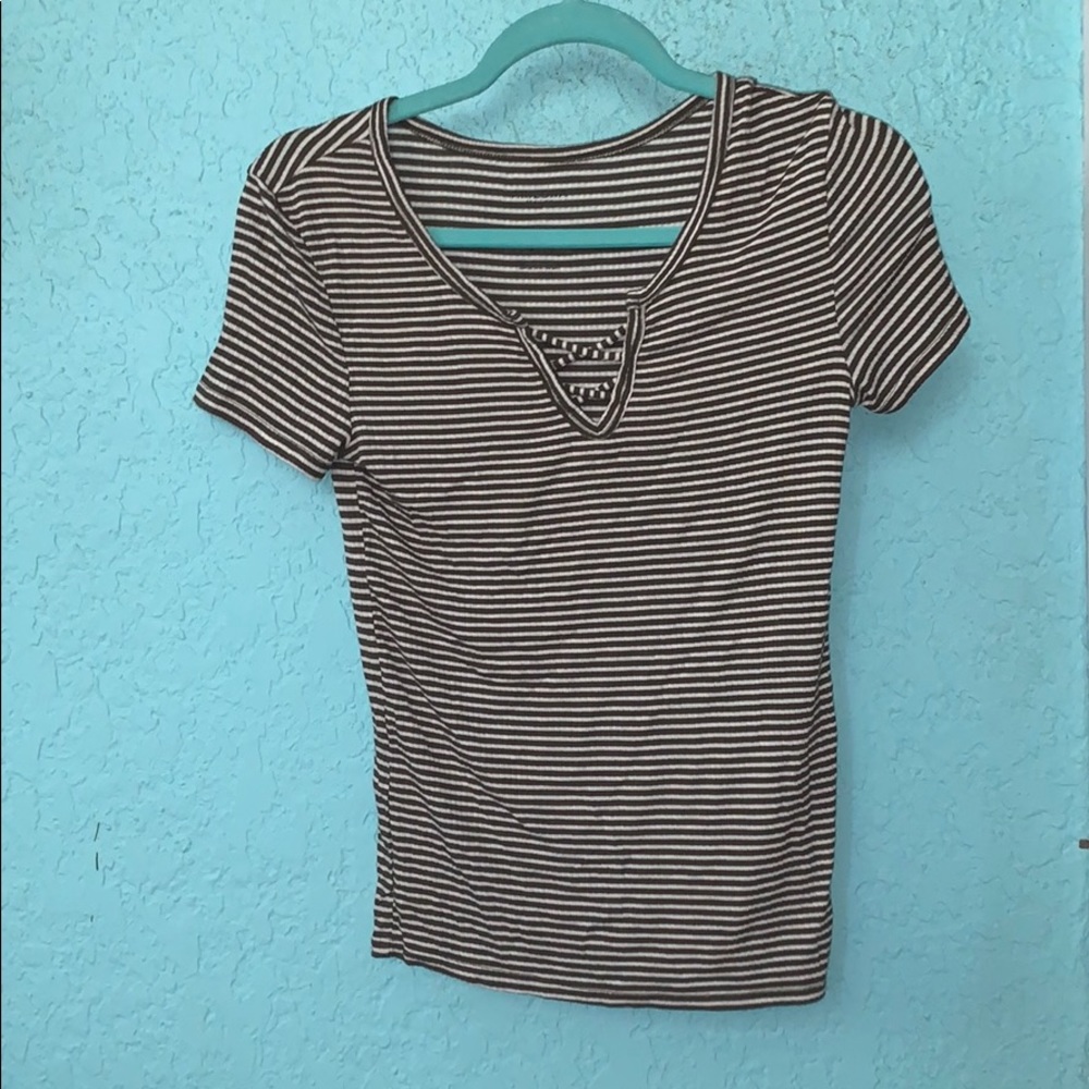 Green and white striped Arizona shirt